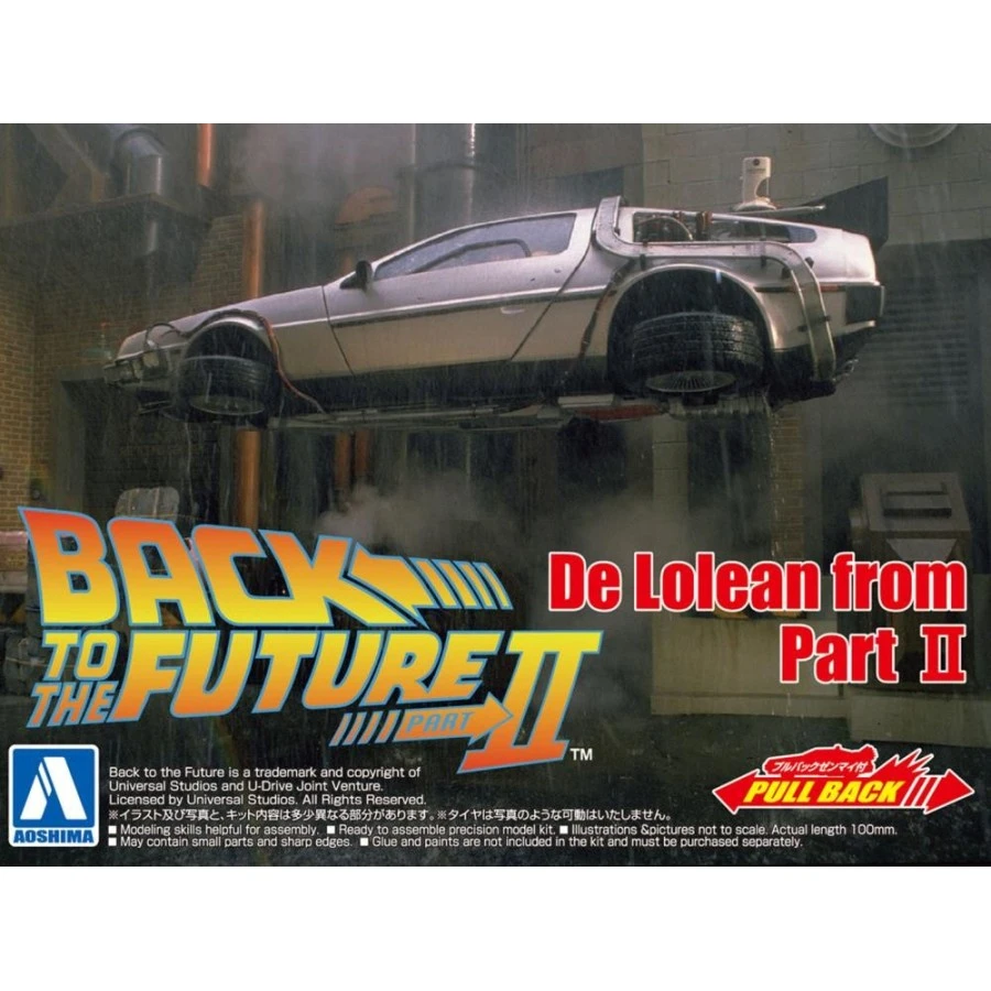 Aoshima Movie Mecha Series 12 Back To The Future II DeLorean 1/43 Scale Model Kit 5 Aoshima Movie Mecha Series 12 Back To The Future II DeLorean 1/43 Scale Model Kit - immagine 5