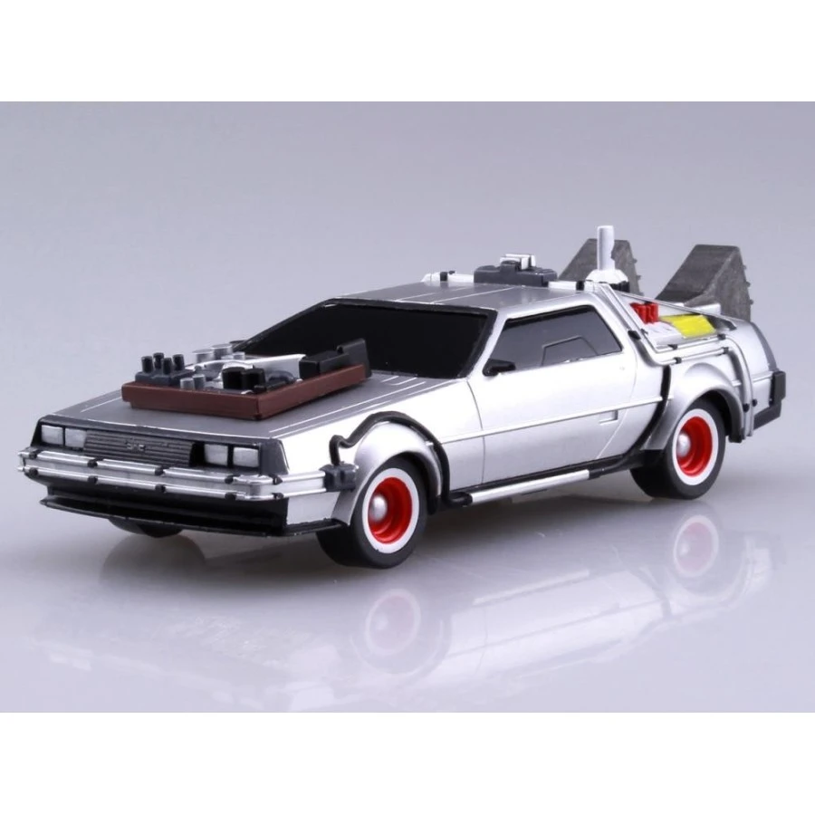 Aoshima Movie Mecha Series 13 Back To The Future III DeLorean 1/43 Scale Model Kit 4 Aoshima Movie Mecha Series 13 Back To The Future III DeLorean 1/43 Scale Model Kit - immagine 4