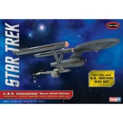 Aoshima Polar Light 1/1000 Model Kit Star Trek U.S.S. Enterprise Space Seed Edition